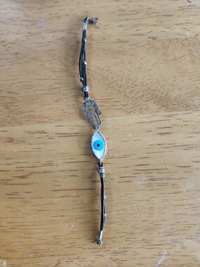 Blue Evil Eye and Hamsa Bracelet - Women's Protective Charm Jewelry